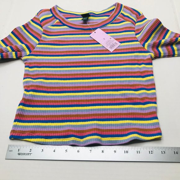 Lot of 2 Shirts Wild Fable Women's Small Long Sleeve Tee Shirts Blue Multicolor - Picture 10 of 16